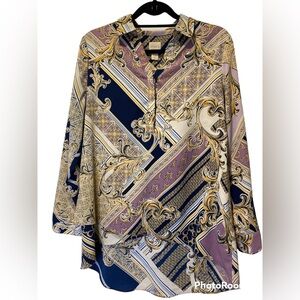 Chico’s multicolor Paisley print  3/4 sleeves size 1